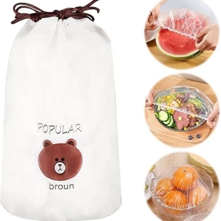 Reusable Elastic Food Cover Bags (100 Pcs) – Stretchable Plastic Bowl & Fruit Covers for Fresh Food Storage