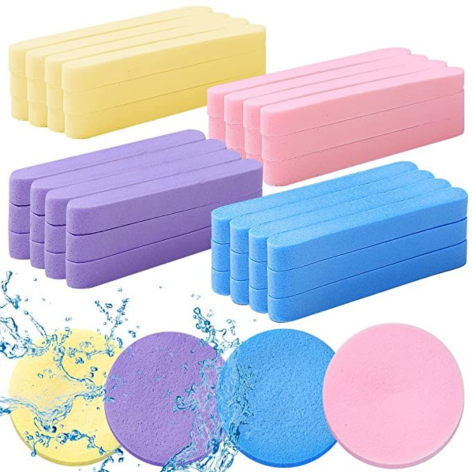 Facial Cleansing Sponge Pack (12 Pcs) – Soft Compressed Makeup Remover Sponges | Deep Clean, Exfoliating & Reusable Beauty Sponges