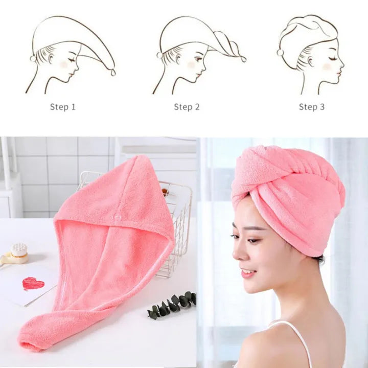 AllHome Haven Microfiber Hair Drying Towel Wrap โ Quick-Dry, Anti-Frizz & Lightweight
