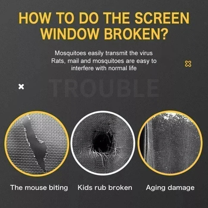 Window Net Screen Repair Roll- Fix broken Mesh Windows
