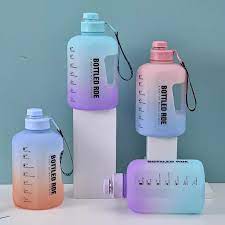 2.2 Large Capacity Travel Motivational Water Bottle With Time Maker