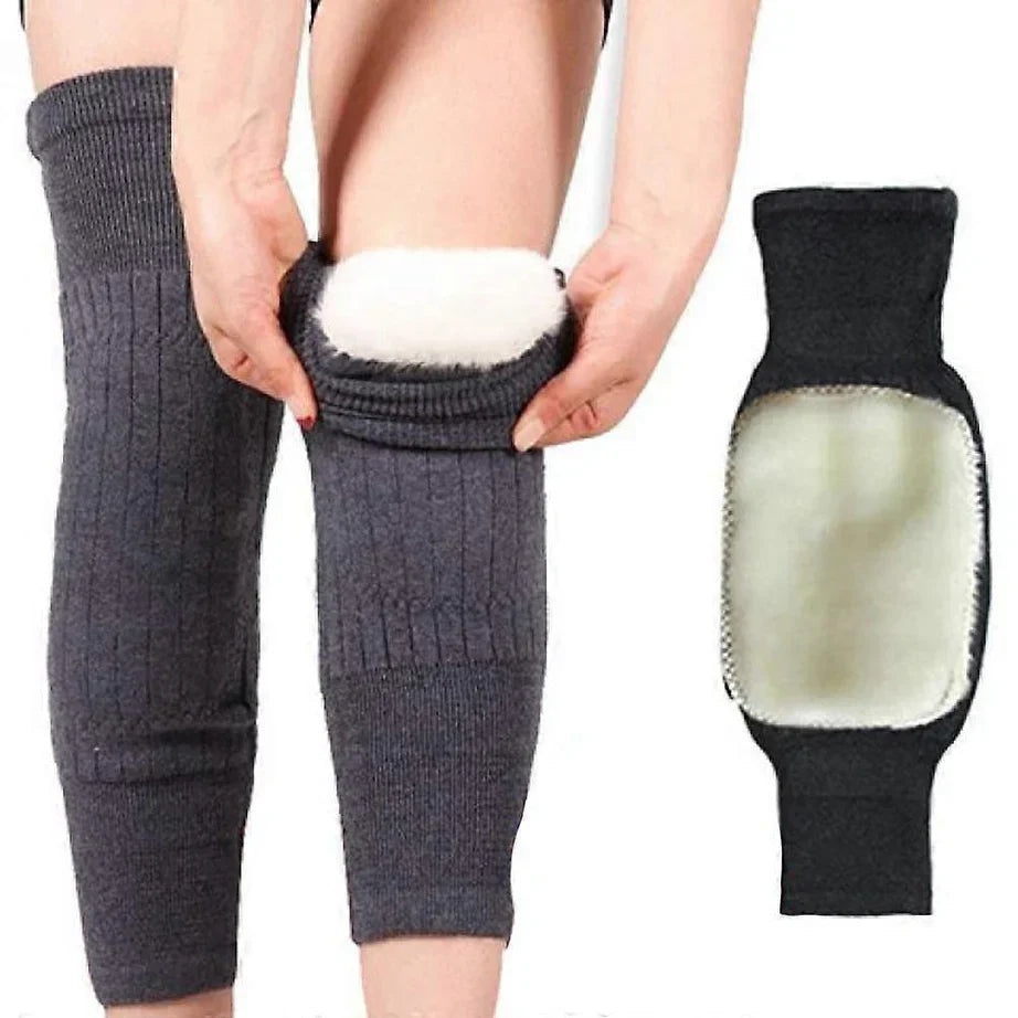 Thermal Warm Wool Knee Warmers | Winter Anti-Cold Pads for Joint Pain Relief (Unisex, Fleece-Lined)