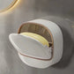 Wall-Mounted Flip-Lid Soap Box | No-Drill Waterproof Soap Holder with Drain Tray