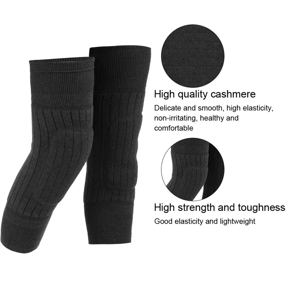 Thermal Warm Wool Knee Warmers | Winter Anti-Cold Pads for Joint Pain Relief (Unisex, Fleece-Lined)