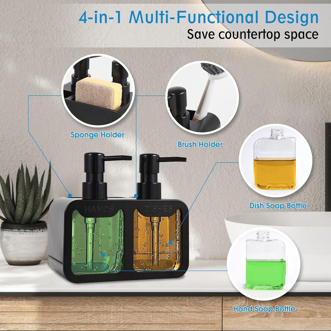 4-in-1 Manual Press Liquid Dispenser