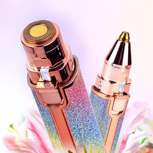 AllHome Haven 2-in-1 Rechargeable Facial Hair Remover & Eyebrow Trimmer – Painless USB Beauty Shaver for Women