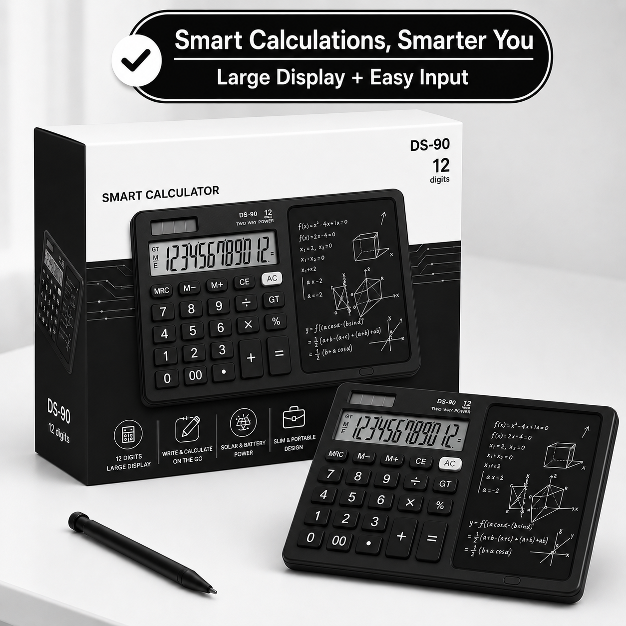 Dual-Function Calculator & Writing Tablet