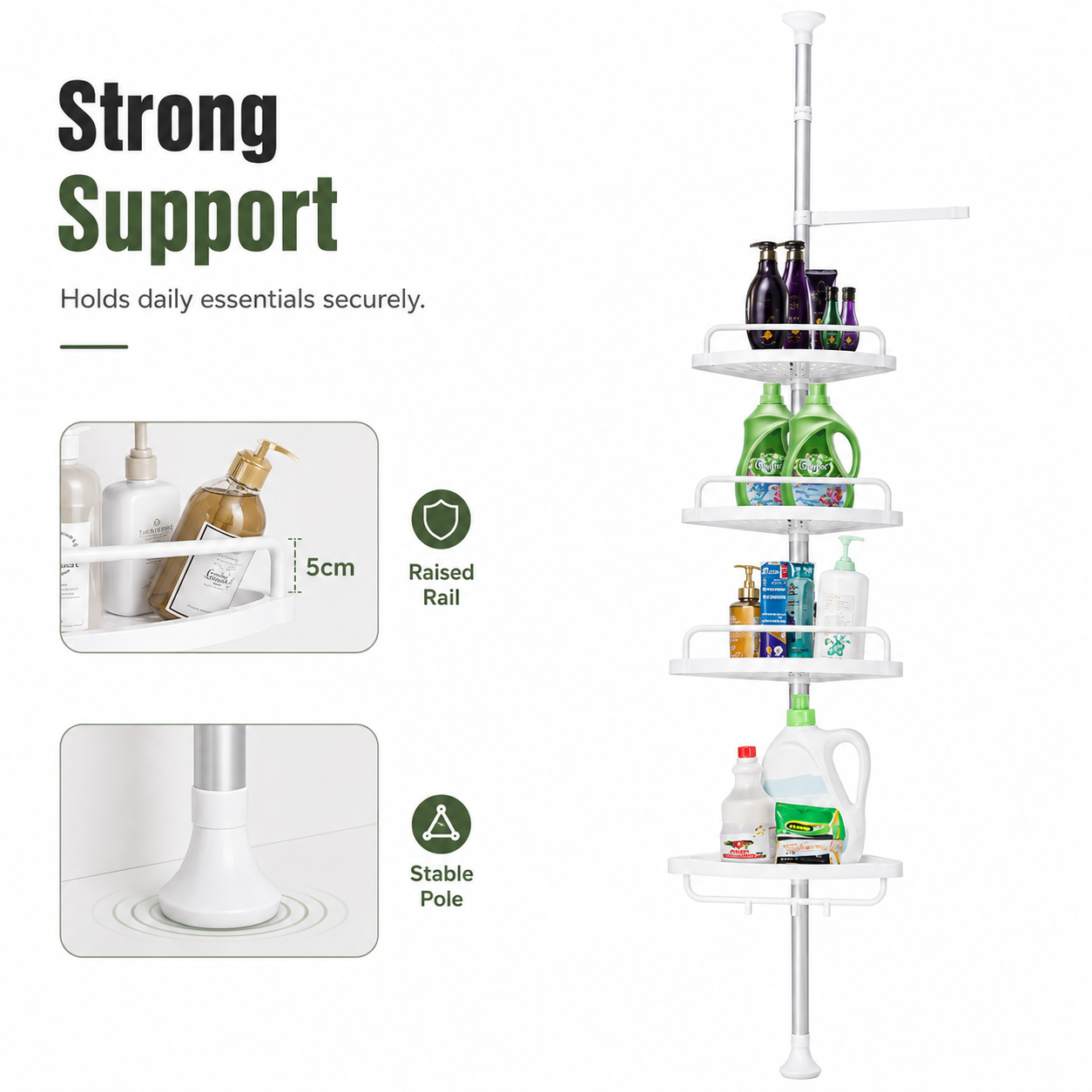 SpaceSaver Pro 4-Tier Shower Tower