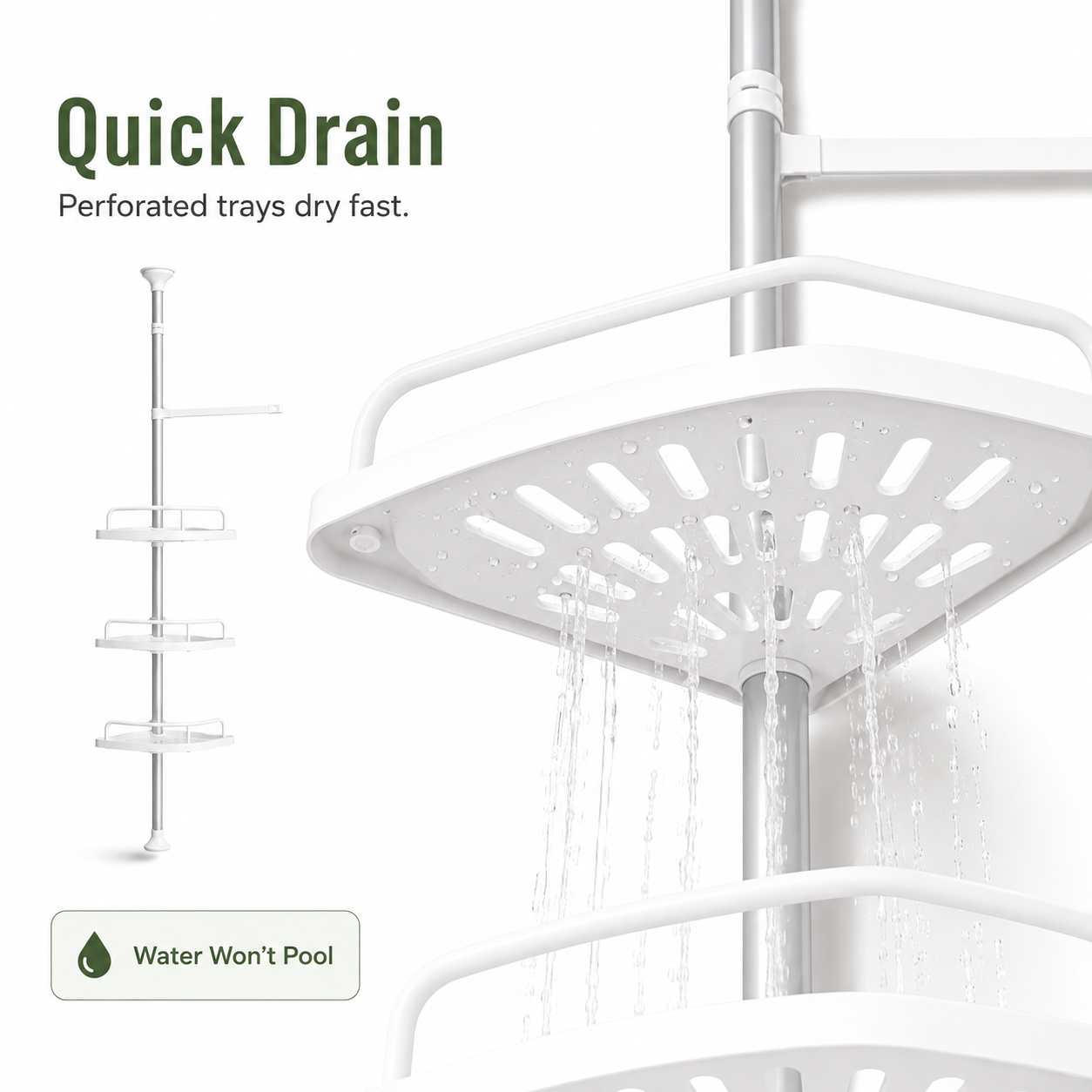 SpaceSaver Pro 4-Tier Shower Tower