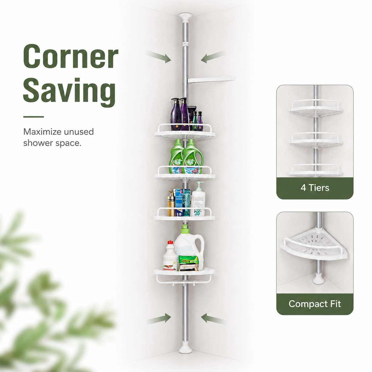 SpaceSaver Pro 4-Tier Shower Tower
