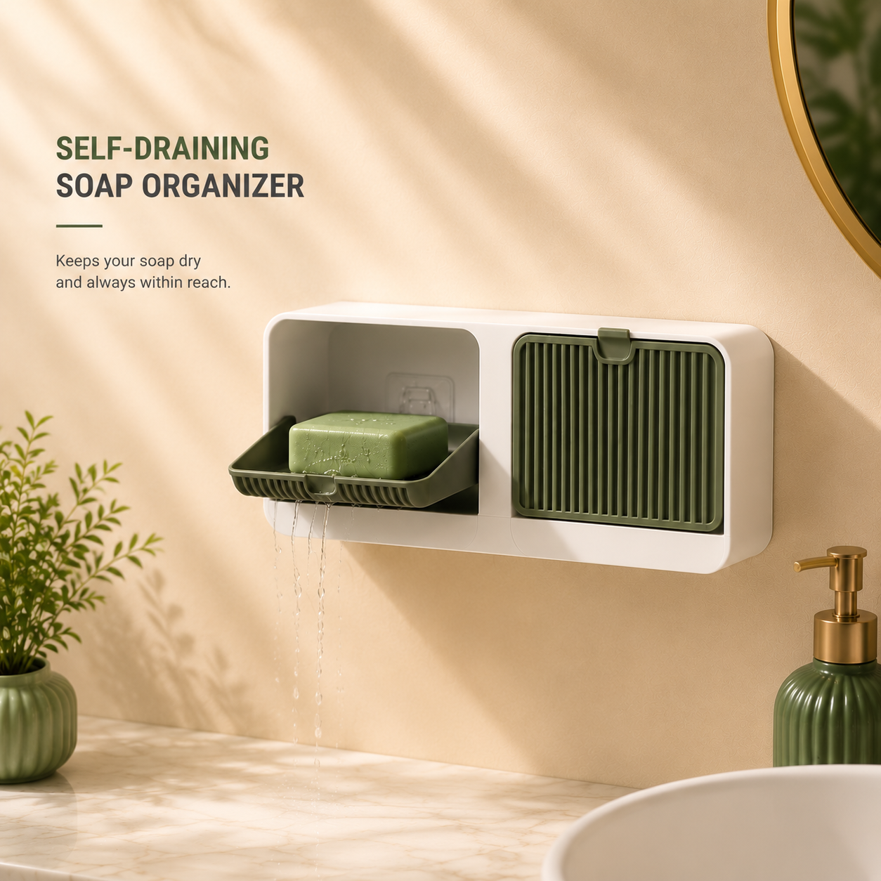 Quick-Dry Dual Soap Dish