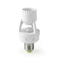 360° PIR Motion Sensor Bulb Holder — E27 Auto On/Off Smart Light Socket (6m Range, Adjustable Time & Light Sensitivity)