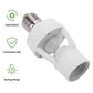 360° PIR Motion Sensor Bulb Holder — E27 Auto On/Off Smart Light Socket (6m Range, Adjustable Time & Light Sensitivity)