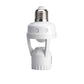 360° PIR Motion Sensor Bulb Holder — E27 Auto On/Off Smart Light Socket (6m Range, Adjustable Time & Light Sensitivity)
