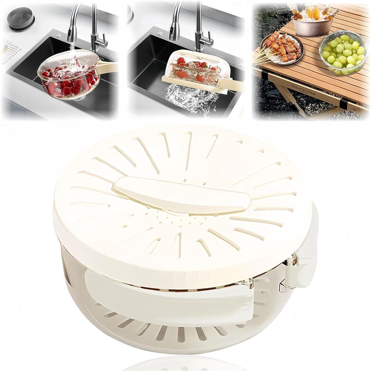 2-in-1 Wash & Drain Basket with Lid – Rinse, Strain & Store