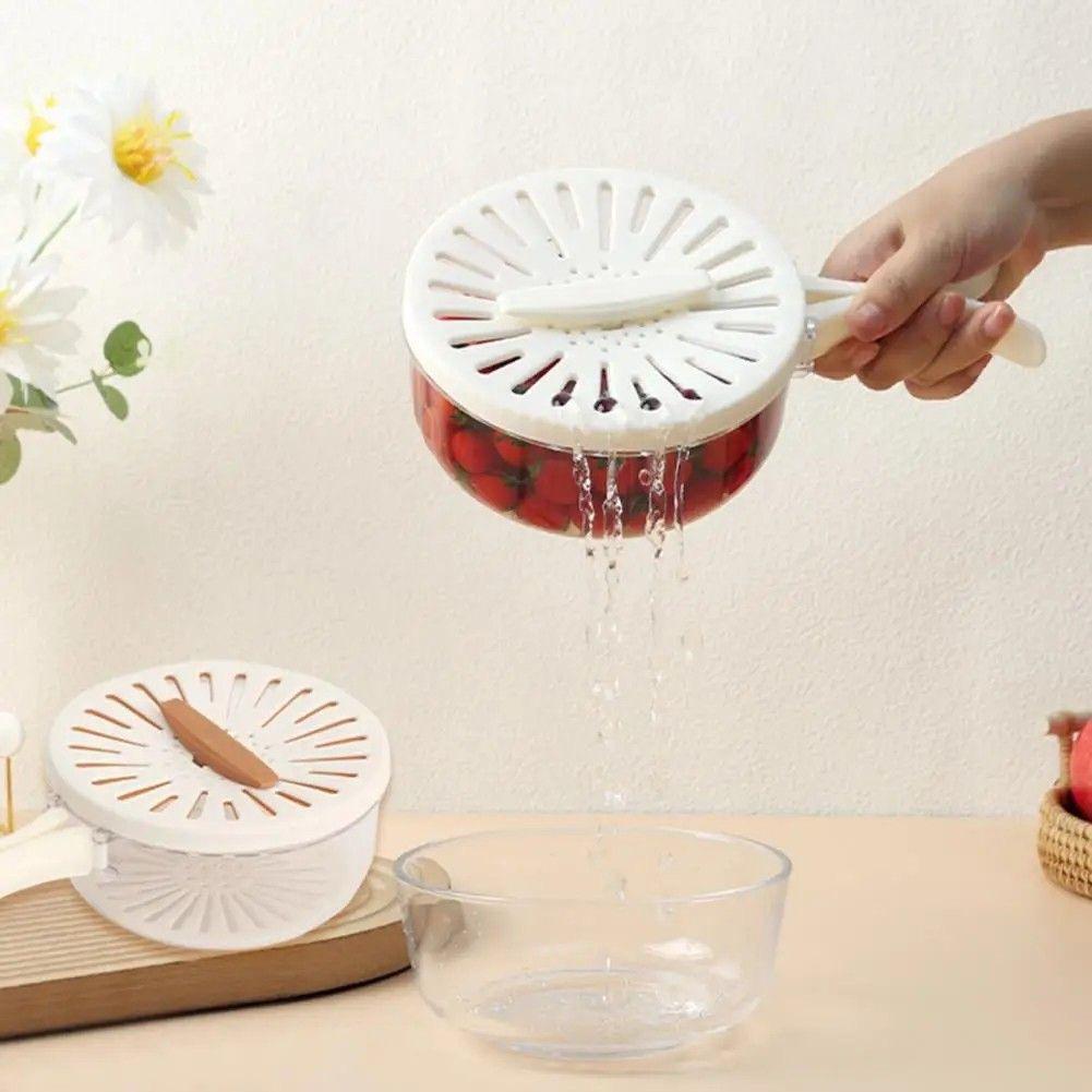 2-in-1 Wash & Drain Basket with Lid – Rinse, Strain & Store