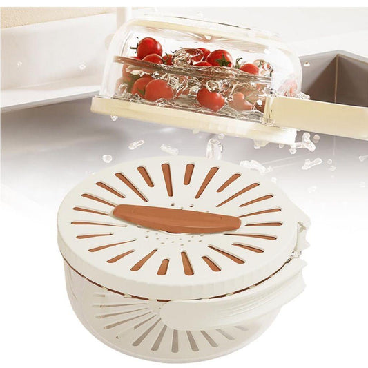 2-in-1 Wash & Drain Basket with Lid – Rinse, Strain & Store