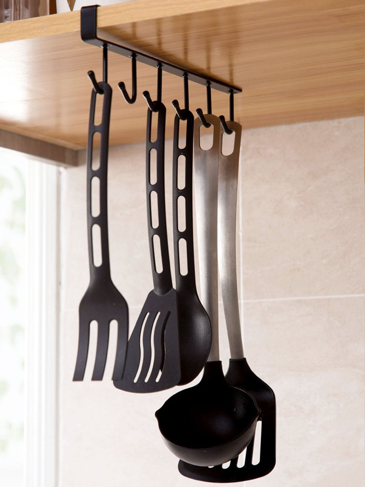 Under Cabinet Hanging Hook Rack