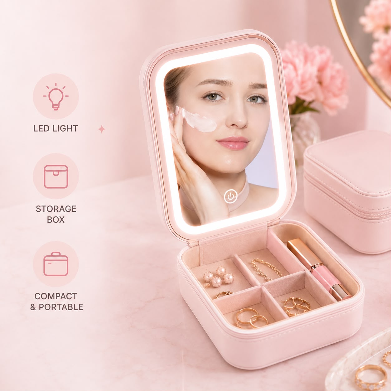 GlamBox — LED Light Jewelry Organizer