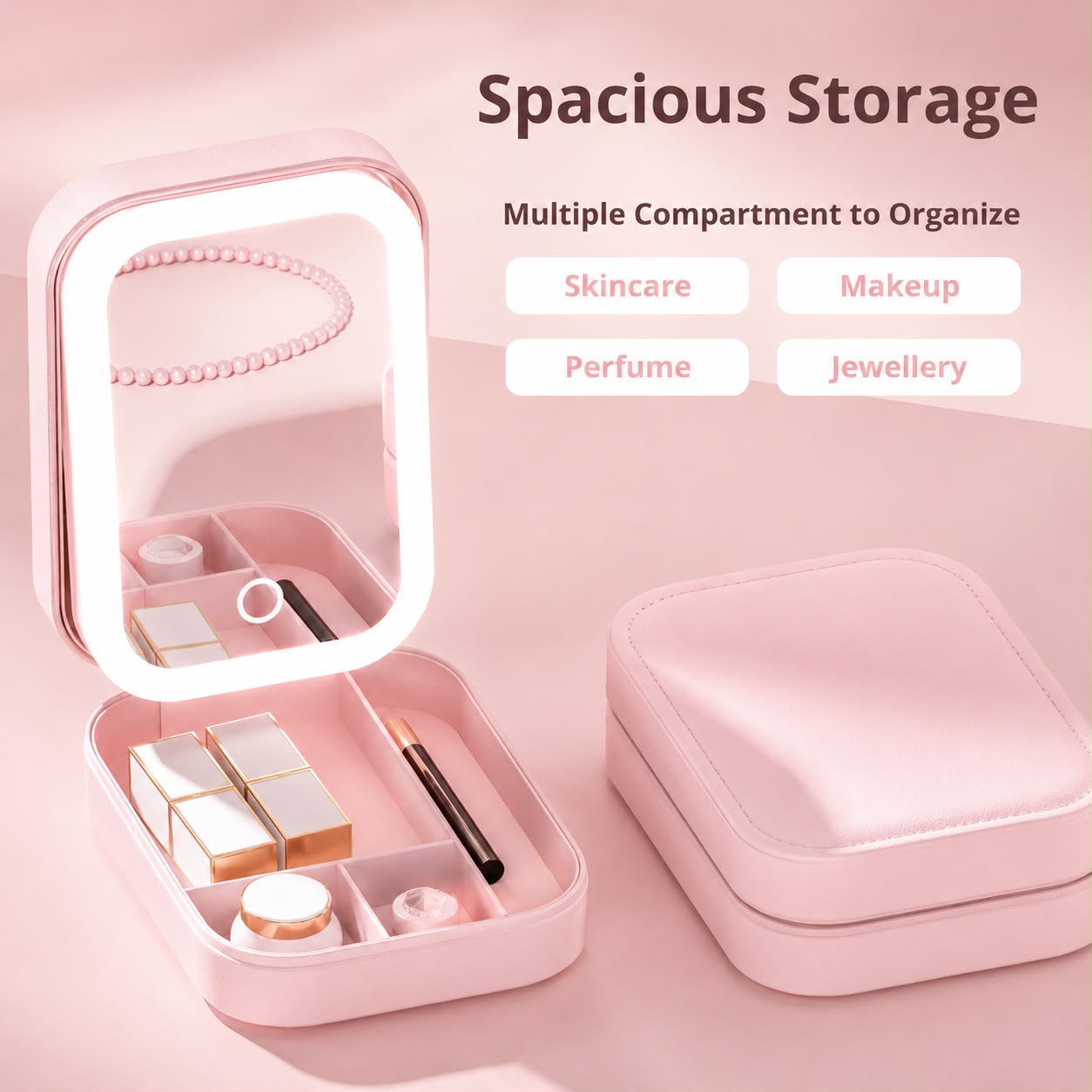 GlamBox — LED Light Jewelry Organizer