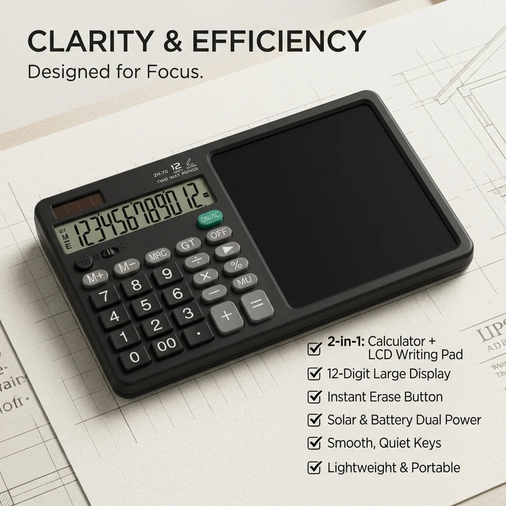 Dual-Function Calculator & Writing Tablet