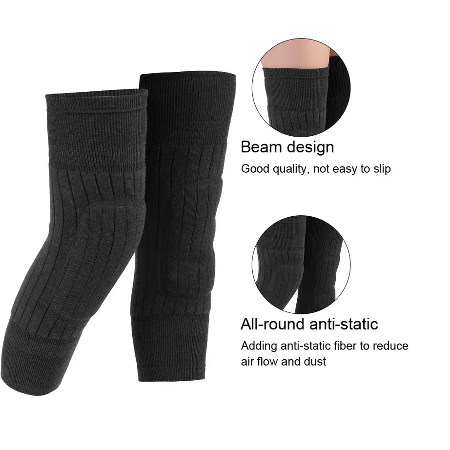 Thermal Warm Wool Knee Warmers | Winter Anti-Cold Pads for Joint Pain Relief (Unisex, Fleece-Lined)