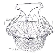 Stainless Steel Foldable Frying & Strainer Basket