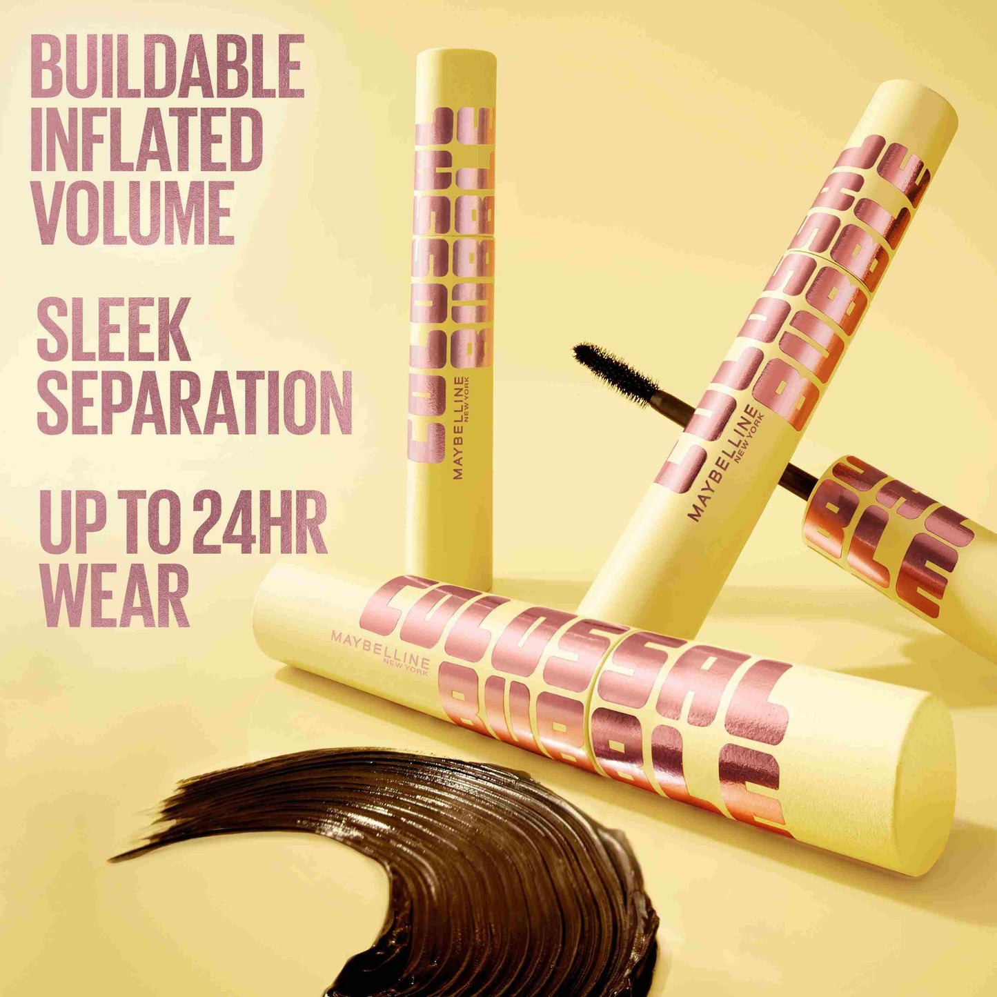 Glamish Colossal Bubble Washable Mascara Black - Volume Lashes Pakistan