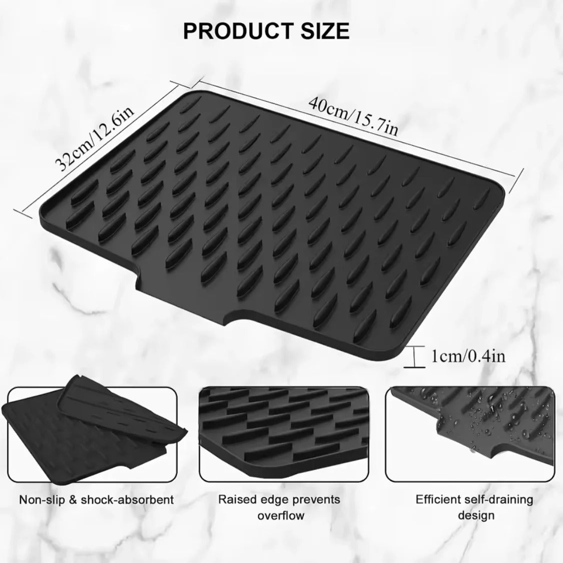 DryFlow Silicone Dish Mat