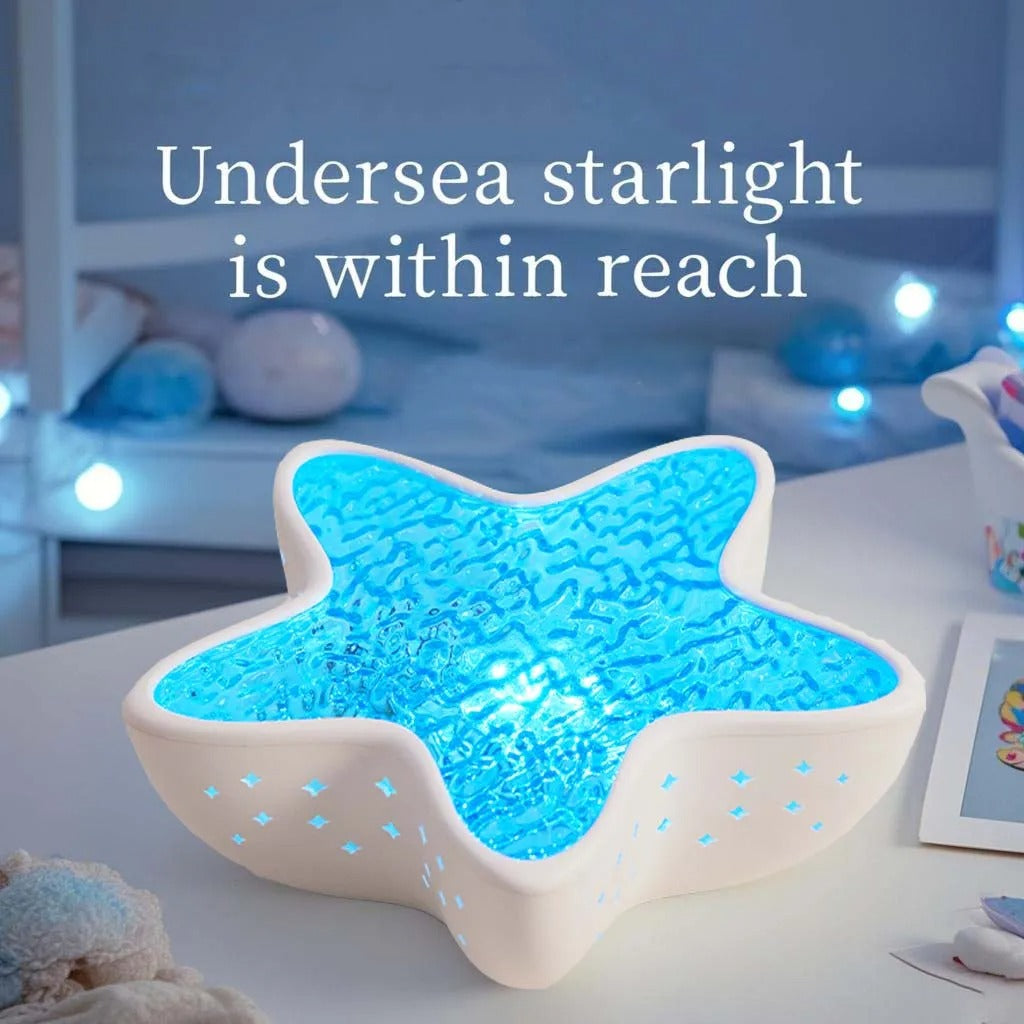 Starfish Crystal Projector Lamp – Ambient Ocean Glow Night Light