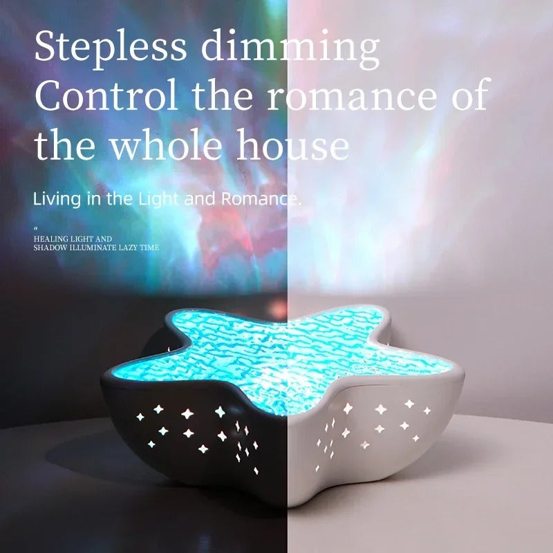 Starfish Crystal Projector Lamp – Ambient Ocean Glow Night Light