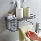 AllHome Haven Wall-Mounted Storage Rack with Towel Holder – Space-Saving Organizer for Kitchen & Bathroom